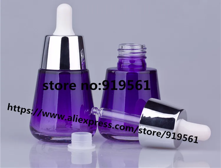 30ml Purple glass bottle eye cream Glass dropper for essential oil / lotion serum 100pcs/lot | Красота и здоровье