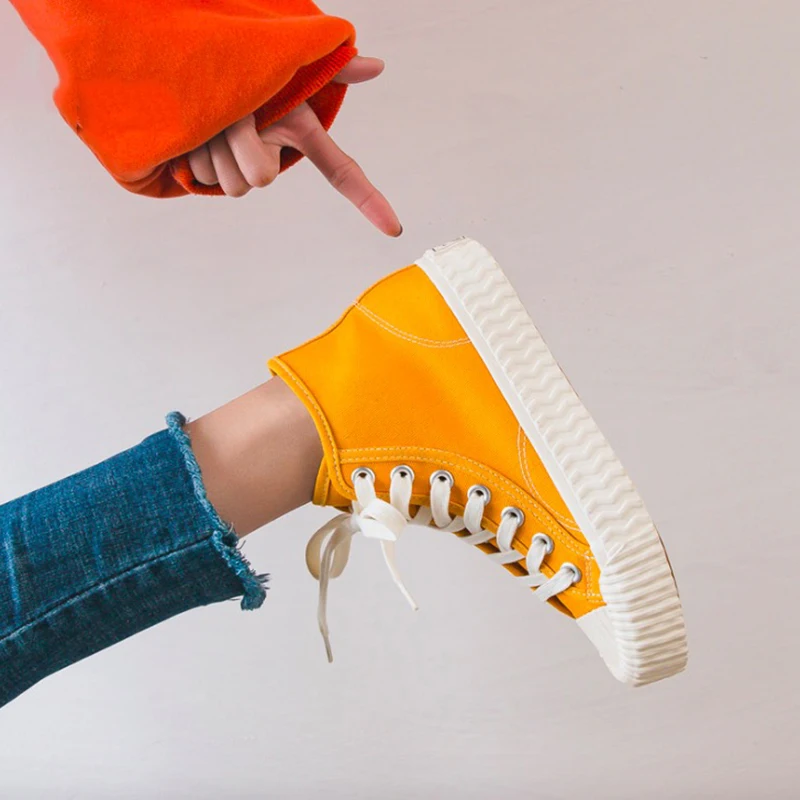 Кеды женские на платформе Вулканизированная плоская подошва кроссовки