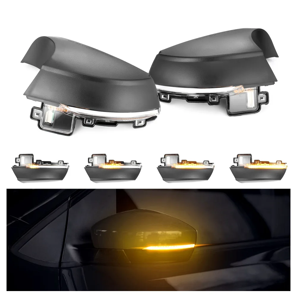 Светодиодный динамический поворотник для зеркала заднего вида 2 шт. указатель