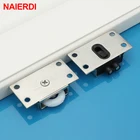 Дверные ролики NAIERDI, раздвижные колеса из нержавеющей стали, нейлоновый шкив, подвесное колесо для шкафа, мебельной фурнитуры