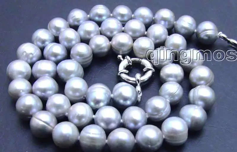 Распродажа большой 7-8 мм Высококачественная круглая форма натуральный серый