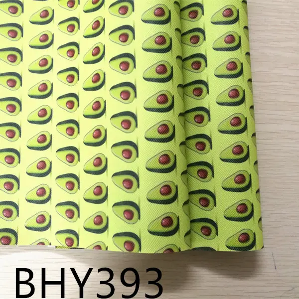 BHY393 A4 20*33 см фруктовый принт Синтетическая кожа ткань для DIY аксессуары BHY392 - Цвет: BHY393