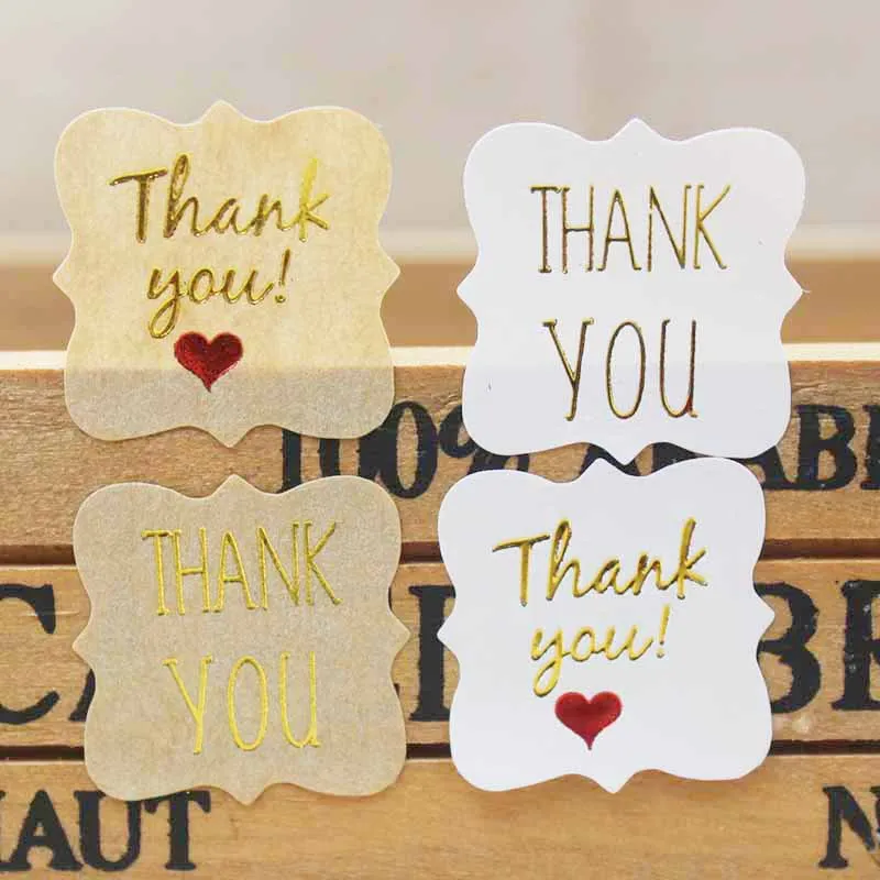 

Ярлыки с надписью «Thank you» в виде красного сердца, 300 шт.