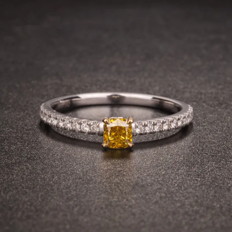 Buyee 925 Silver Classic Wedding Rings Women Simple 5mm Yellow Shiny Zircon Ring for Fashion Jewelry | Украшения и аксессуары