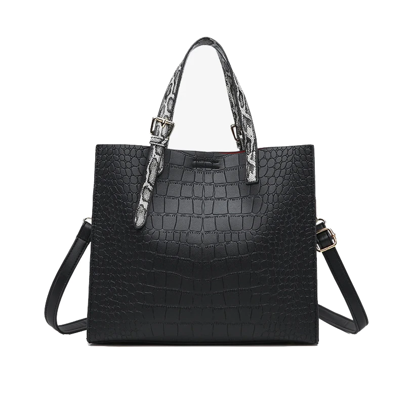 Youda/Модная одноцветная сумка из искусственной кожи крокодила в простом стиле на