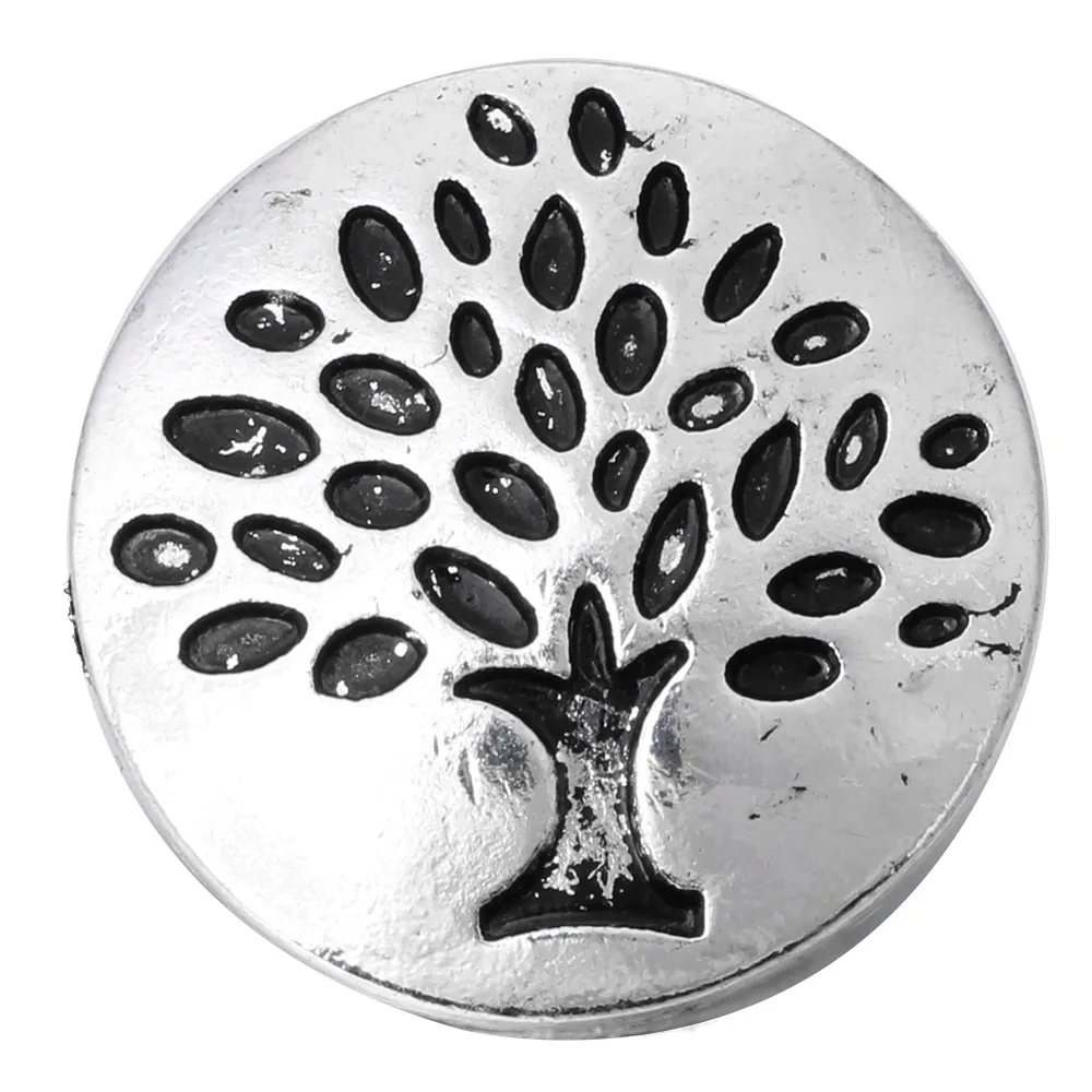 

10 шт./лот новые винтажные кнопки ювелирные изделия Древо жизни 18 мм Металлические Кнопки подходит для браслета с защелкой ожерелье DIY оснаст...