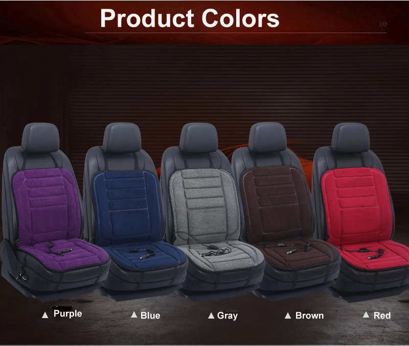 Новый 1 ШТ. Подогрева Сидений Крышка 5 Цветов С Подогревом Прокат мест Автомобили