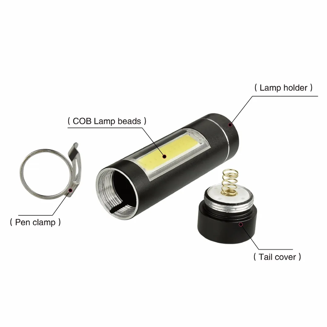 Супер портативный мини светодиодный фонарик COB 14500/AA фонарь рабочий карманный с