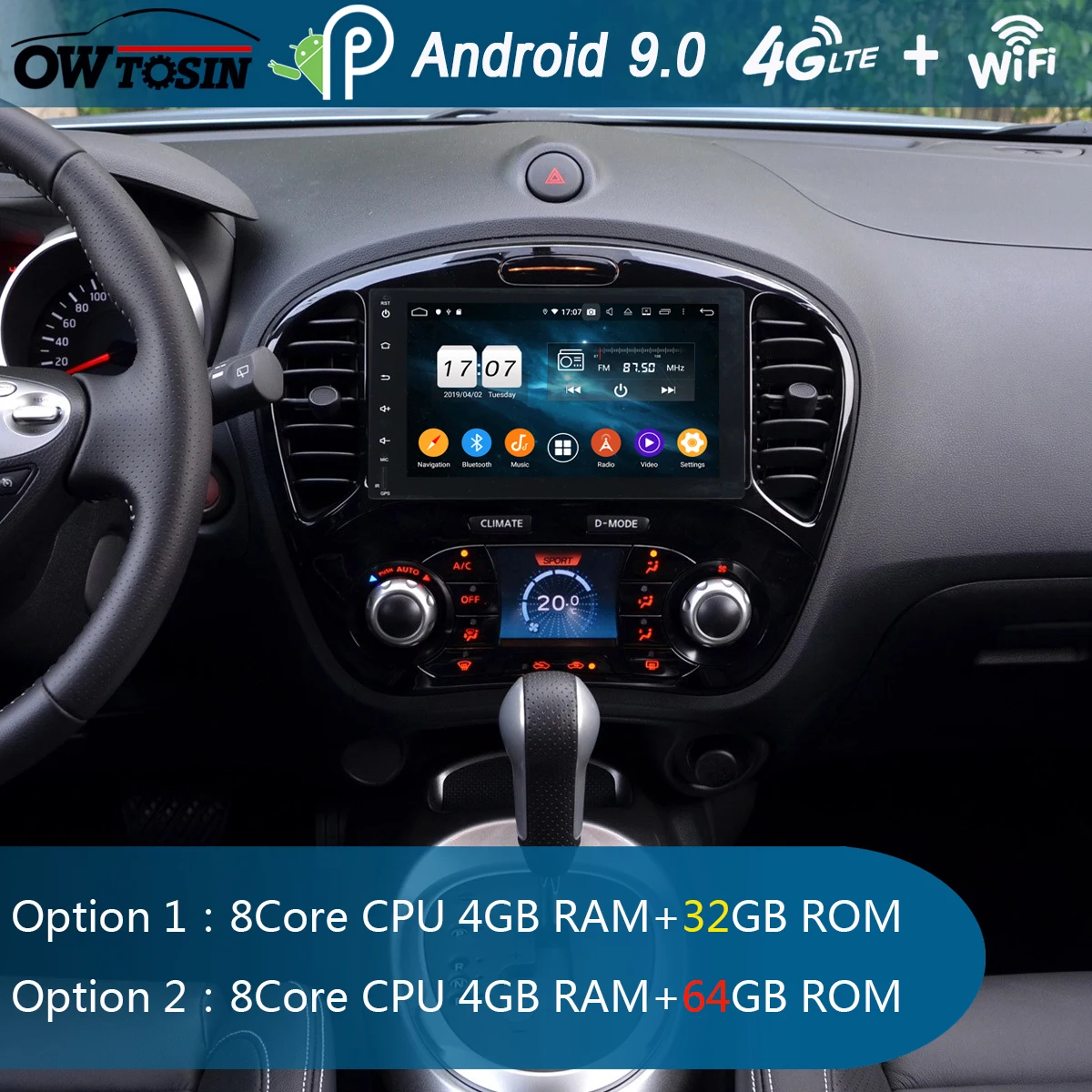 Автомобильный DVD плеер 8 дюймов IPS ядер 4 Гб + 64 ГБ Android 9 0 GPS навигатор для Nissan Juke YF15