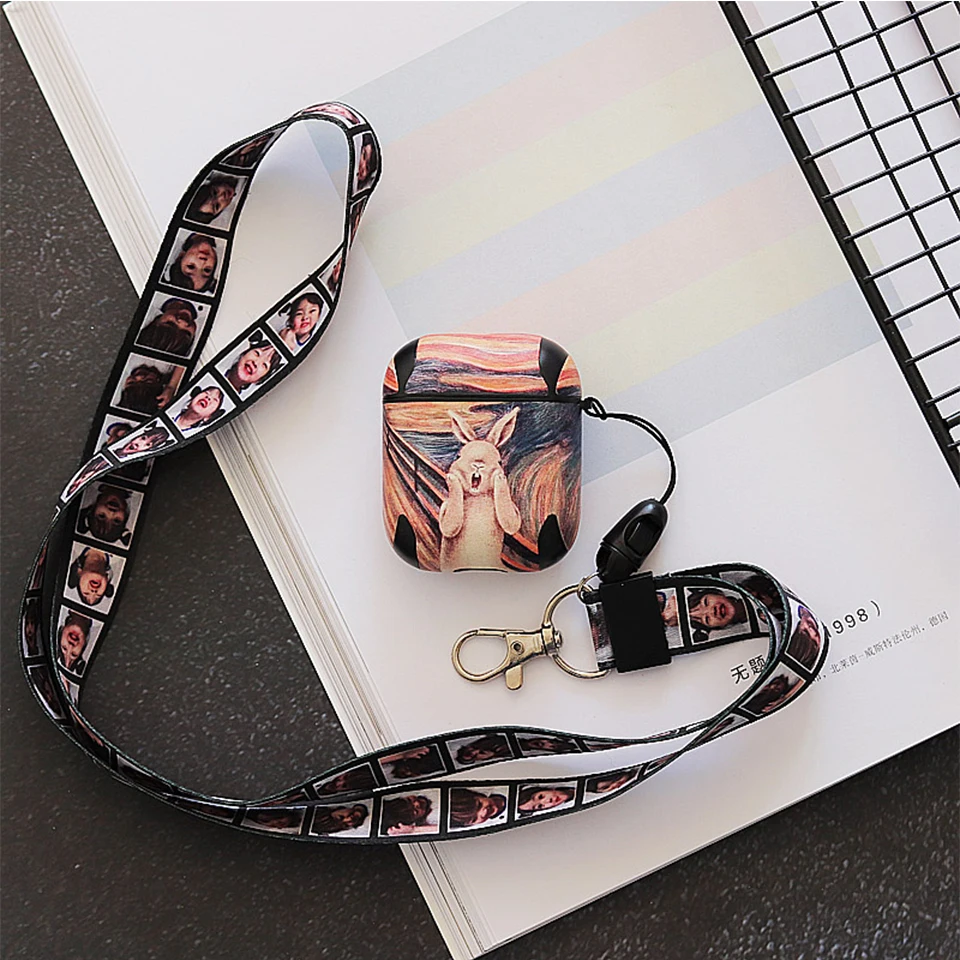 Роскошный чехол с принтом кролика для Apple Airpods, Bluetooth наушники, стильная сумка, аксессуары, защитный чехол, чехол для зарядки
