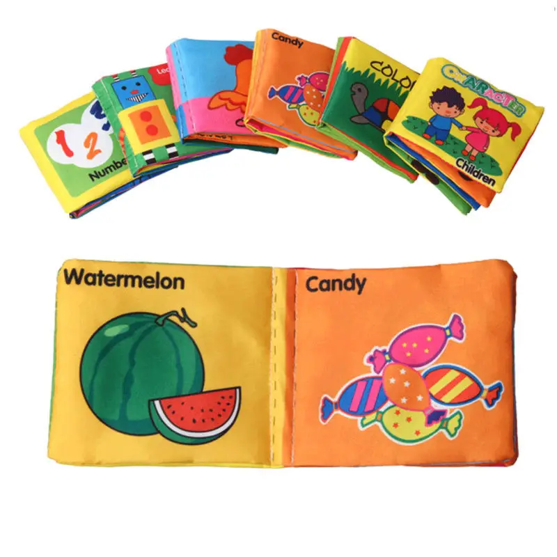 

Soft Cloth Baby Books Infant Learning Educational Stroller Rattle Teether Mobile Bebe Toys For Newborn Baby 0-12 month