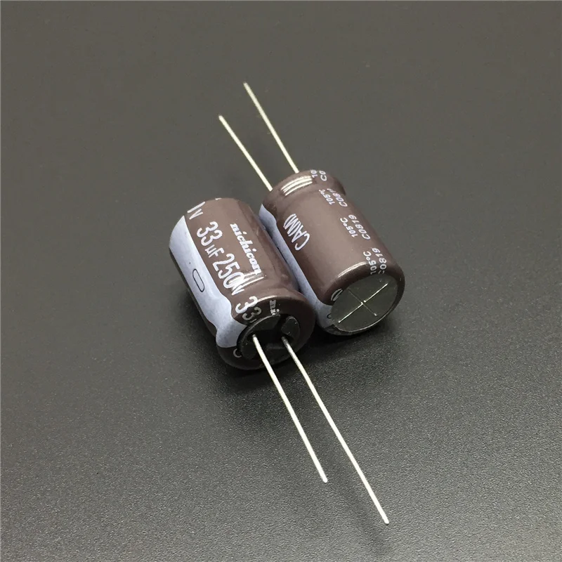 10 шт. 33 мкФ 250V NICHICON CA серия 12 5x20 мм Высокая пульсация тока длительный срок службы