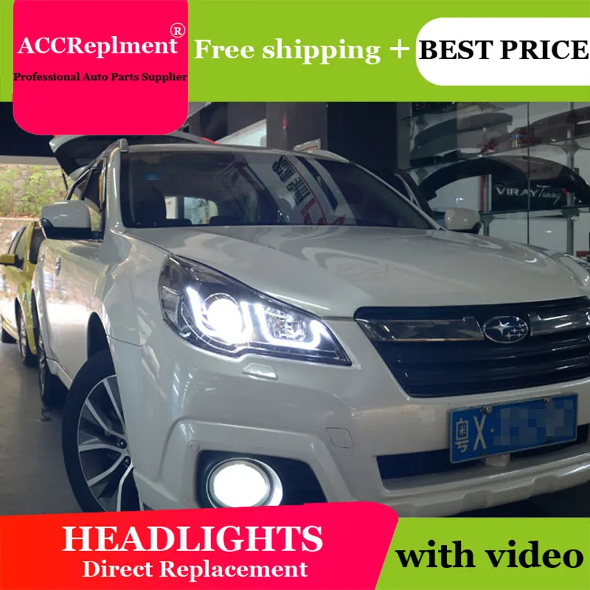 Стайлинг автомобиля для Subaru Outback фары 2010-2014 светодиодный ные DRL линзы двойной луч