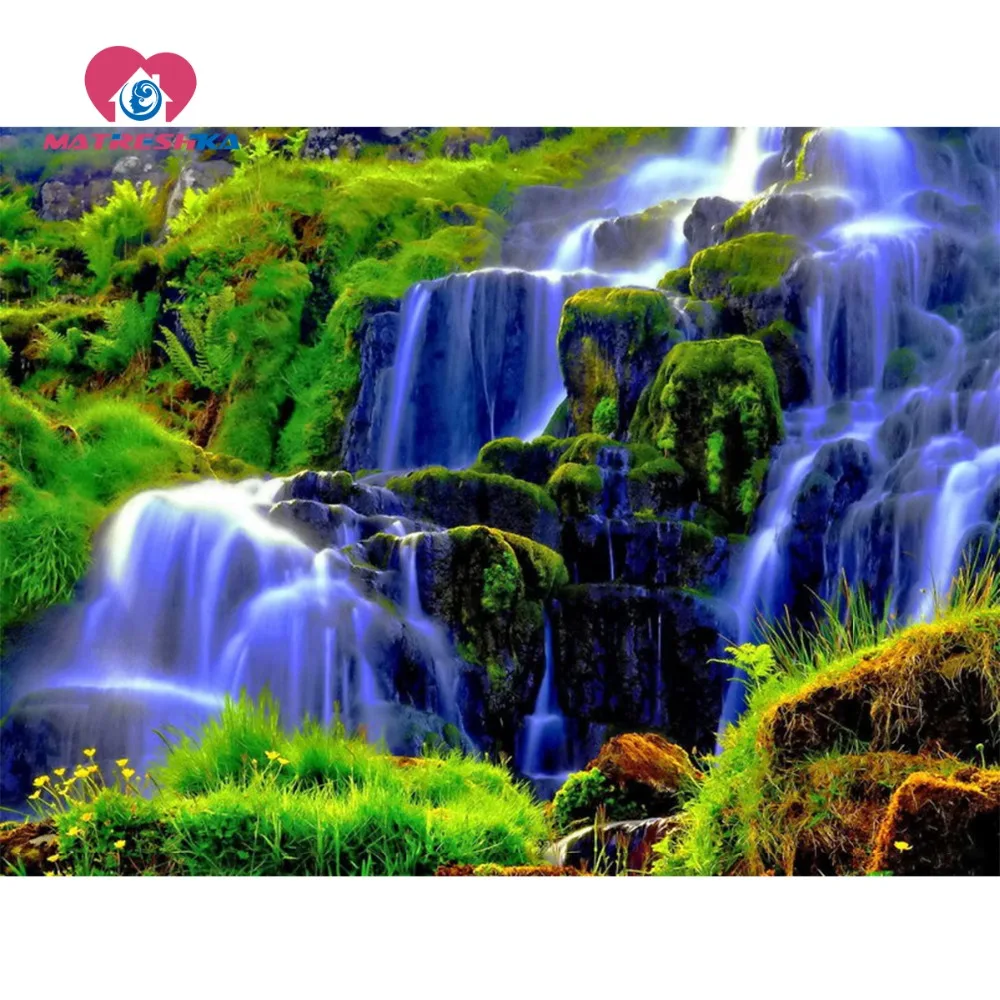 Алмазная вышивка пейзаж водопад мозаика распродажа картины стразы s Набор для