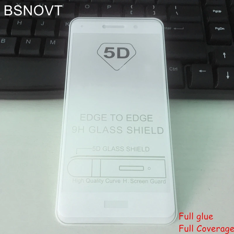 5D Защитное стекло для экрана Huawei Honor 6x полное клеевое покрытие противоударное