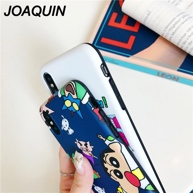 Забавный Мультфильм Crayon Shin-chan чехол для телефона iphone X 6S 6 7 8 Plus XR Xs Max мягкий