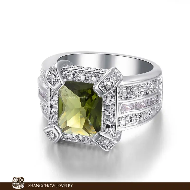 Новинка! Винтажное модное ювелирное изделие кварцевый перидот серебро 925 пробы