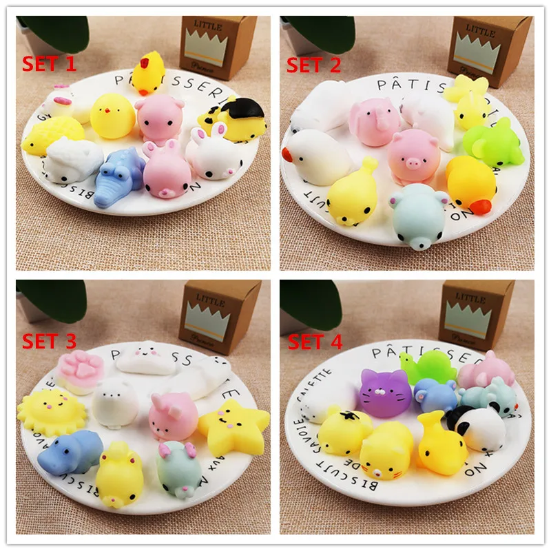 10/20/40 шт Мини Mochi медленно поднимающиеся мягкие игрушки Kawaii животные Мягкая панда