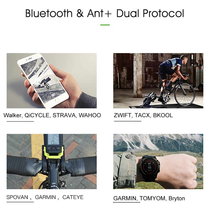 Беспроводной Велосипедный компьютер спидометр Bluetooth-совместим с двойным