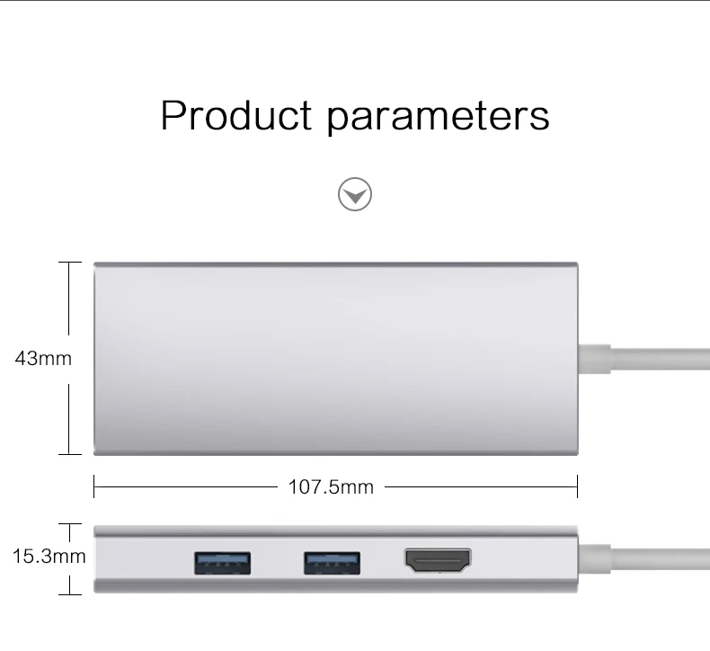 Usb c многопортовый адаптер thunderbolt 3 hub type к hdmi ethernet Gigabit rj45 usb 0 для macbook samsung s8 HUAWEI MATE 10|