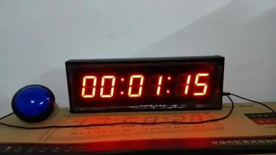 Многофункциональные цифровые часы-таймер 2,3 ''6 цифр Crossfit таймер светодиодный интервальный таймер секундомер для тренажерного зала фитнес-тренировки гаража - Цвет: Red timer and key