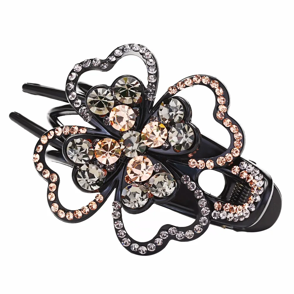 Шикарная шпилька для волос со стразами Шпилька с боковой застежкой