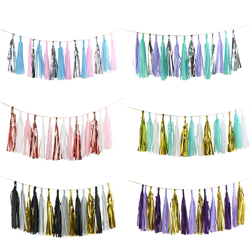 15 листов/набор папиросная бумага кисточка гирлянда Праздничная для дня рождения