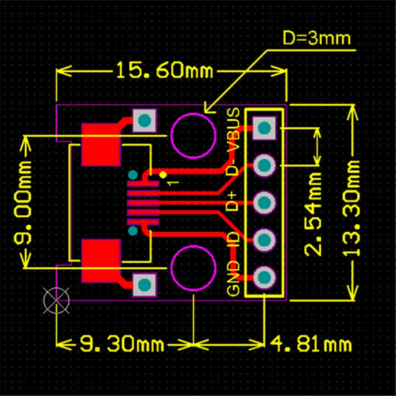 10 шт. Мини Micro USB Для DIP 2 54 мм адаптер разъем плата модуля панель гнездо 5 контактный