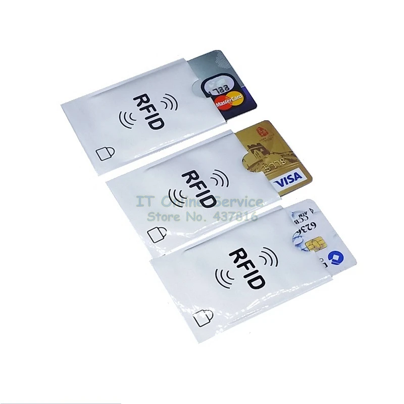 2PCS/lot RFID Protection Sheath IC Card Shielded Sleeve NFC security card Storage Home Office | Инструменты