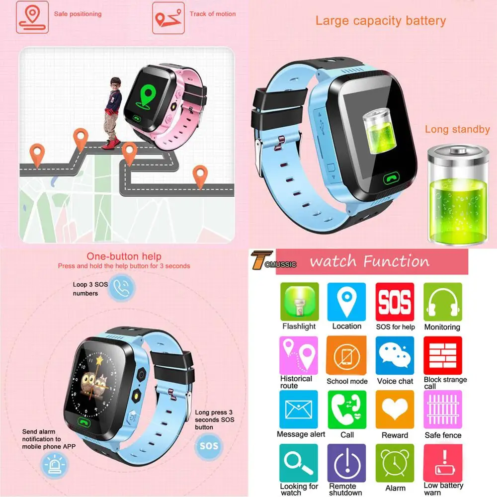 Y21S SOS Smart Watch Multifunction Children Digital Wristwatch Alarm Baby Watch With Remote Monitoring Birthday Gifts For Kids enlarge
