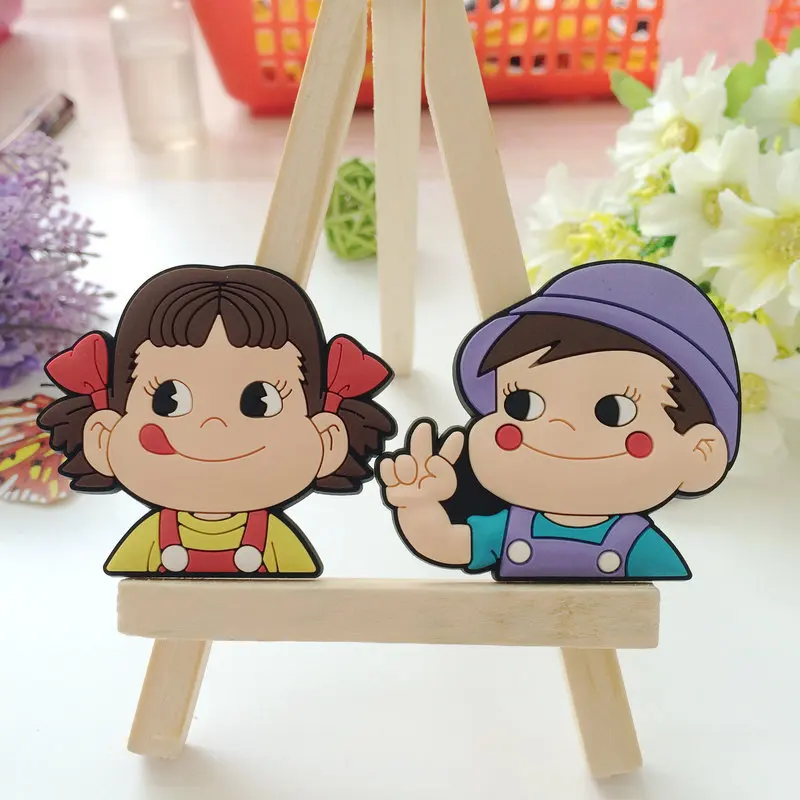 2pcs 1 шт. Мультяшные магниты на холодильник для мальчиков и девочек из силикагеля, наклейки на холодильник, магниты на холодильник, детский подарок, забавный холодильник для дома - Цвет: 2pcs