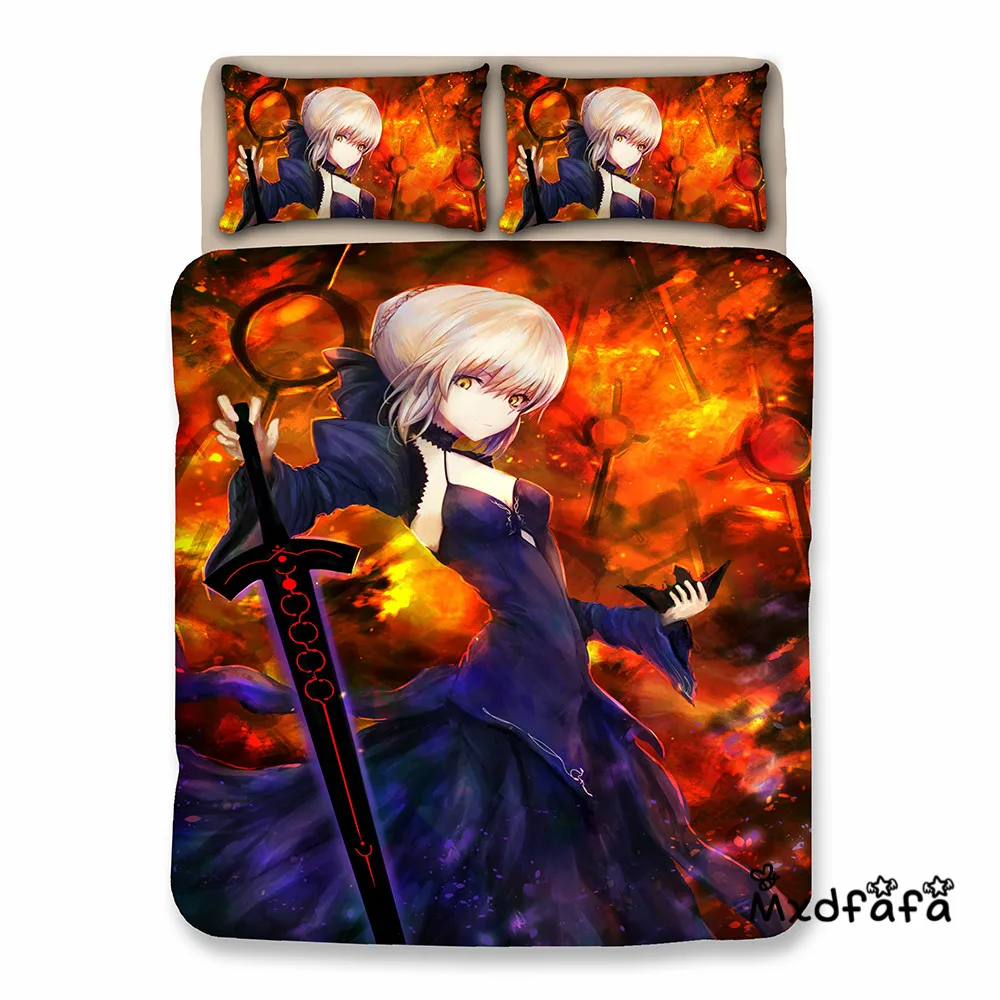 Аниме Fate Grand Order Jeanne D'Arc набор пододеяльников с рисунком, набор постельного белья люкс включает 1 пододеяльник и 2 наволочки