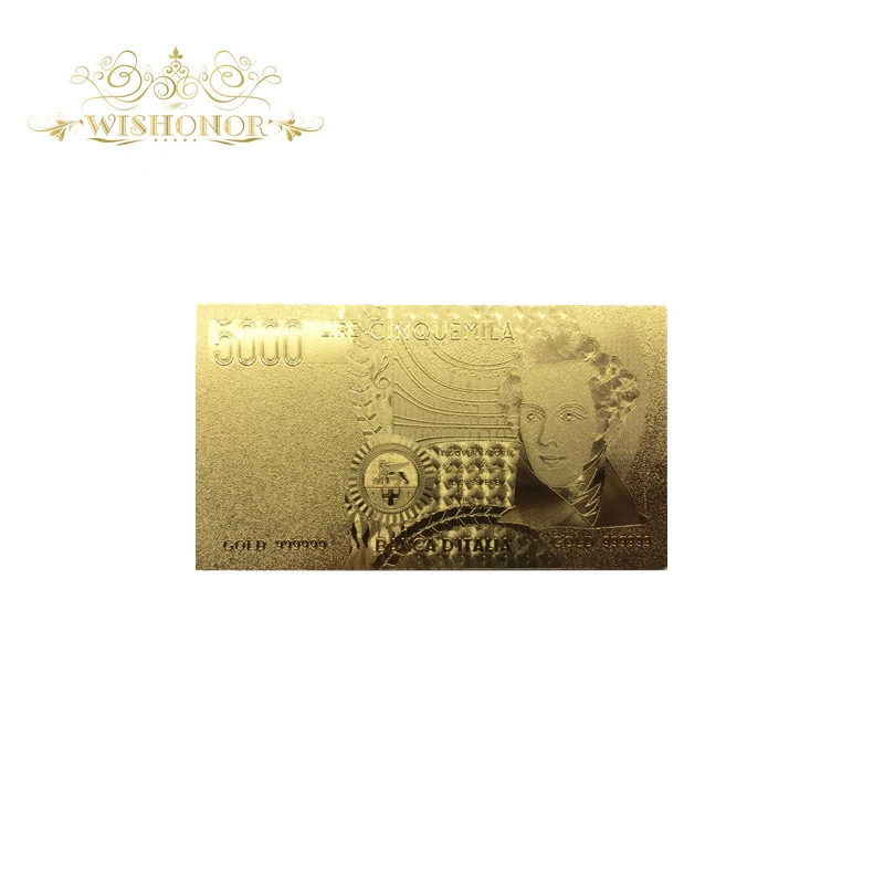 10 шт./лот оптовая цена Италия банкноты 5000 лир золотые копия поддельные деньги для