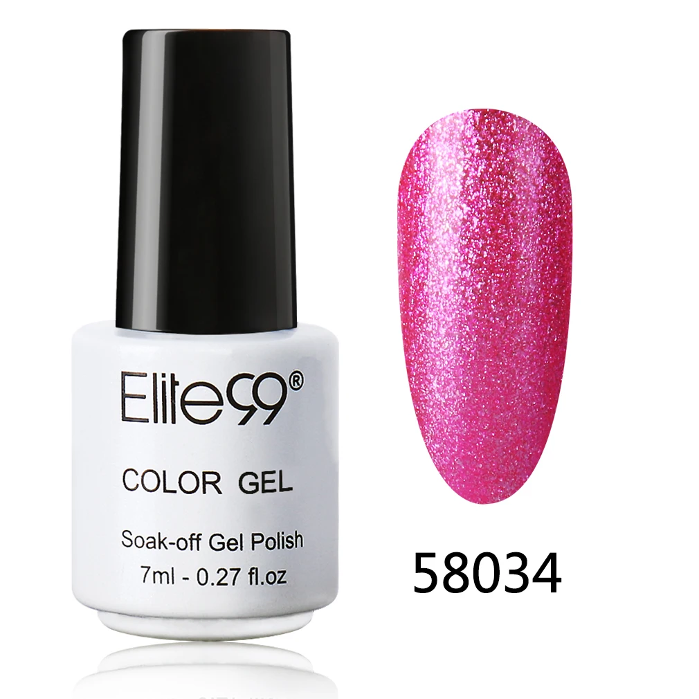 Elite99 7 мл Платиновый гель лак для ногтей Полупостоянный УФ-гель для ногтей лак Гель-лак очень Алмазный Сияющий Блеск блесток - Цвет: 58034-7ML