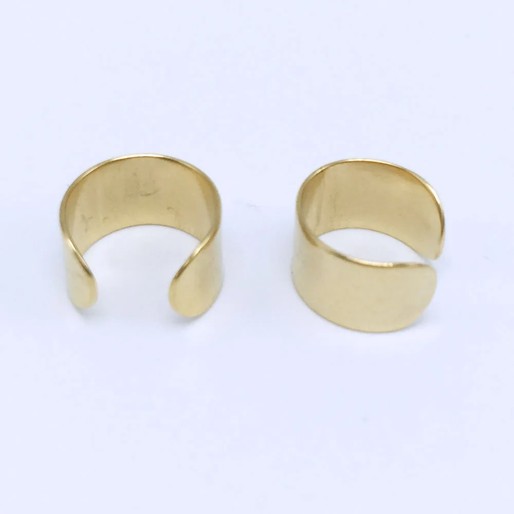 2 шт. модные серьги-клипсы с манжетами поддельные серьги из нержавеющей стали