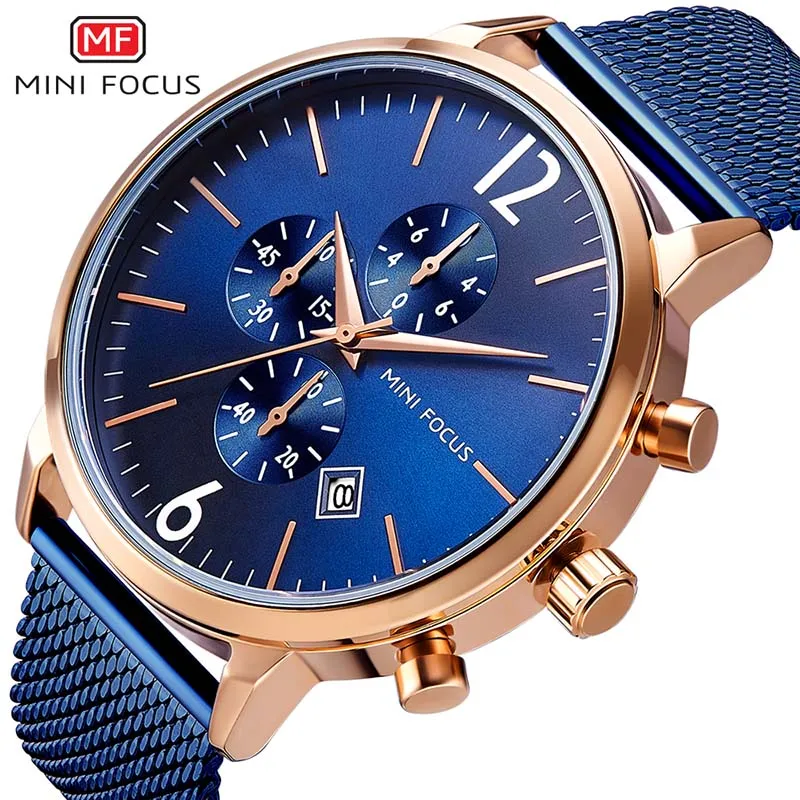

Sports Military Chronograph Men Watch Waterproof Reloj Hombre New Blue Steel Military Quartz Watch Men Relogio Masculino