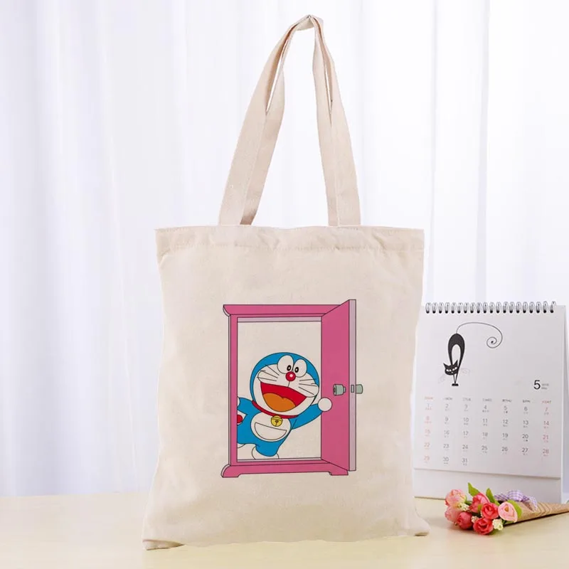 Высококачественная Холщовая Сумка тоут Doraemon модная прочная Женская