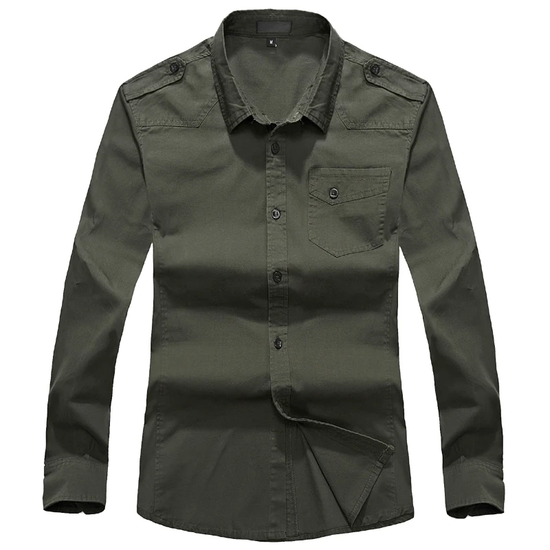 2020 однотонные мужские рубашки с длинным рукавом приталенная рубашка карго