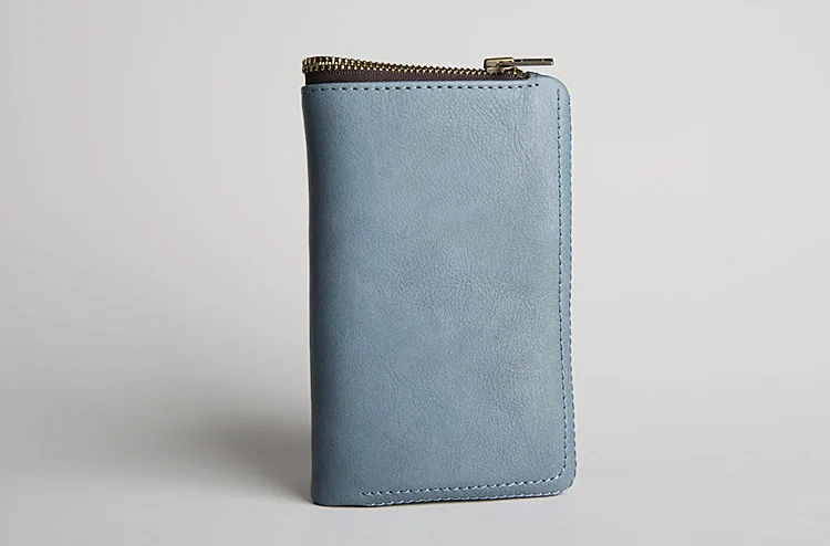 Blue Известный бренд, Ретро стиль, натуральная кожа, Воловья кожа, мужской короткий кошелек, кошельки, кошелек на молнии, карман для монет, мужской, Carteira, ID держатель для карт - Цвет: Blue