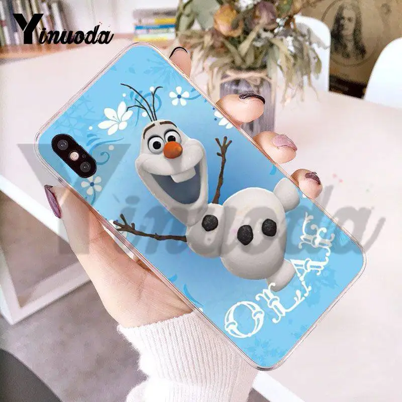 Yinuoda Олаф снеговик Coque Shell чехол для телефона для iPhone 8 7 6 6S Plus X 5 5S SE 5C XS XR чехол s11 11pro 11promax