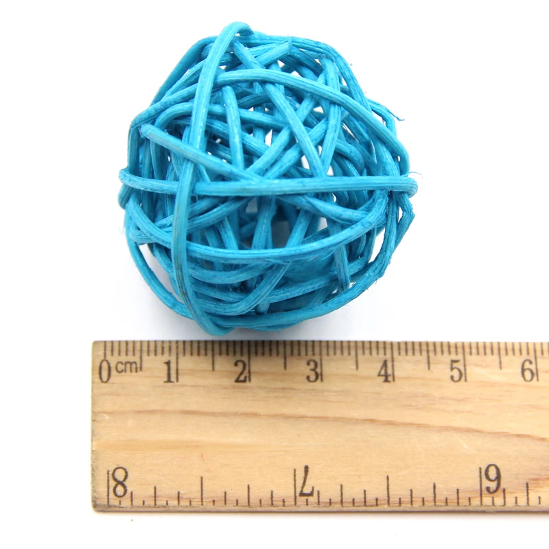 10 шт. 4 см красивый ротанговый шар DIY Sepak Takraw деревянные украшения на Рождество/День рождения/свадьбу украшения принадлежности