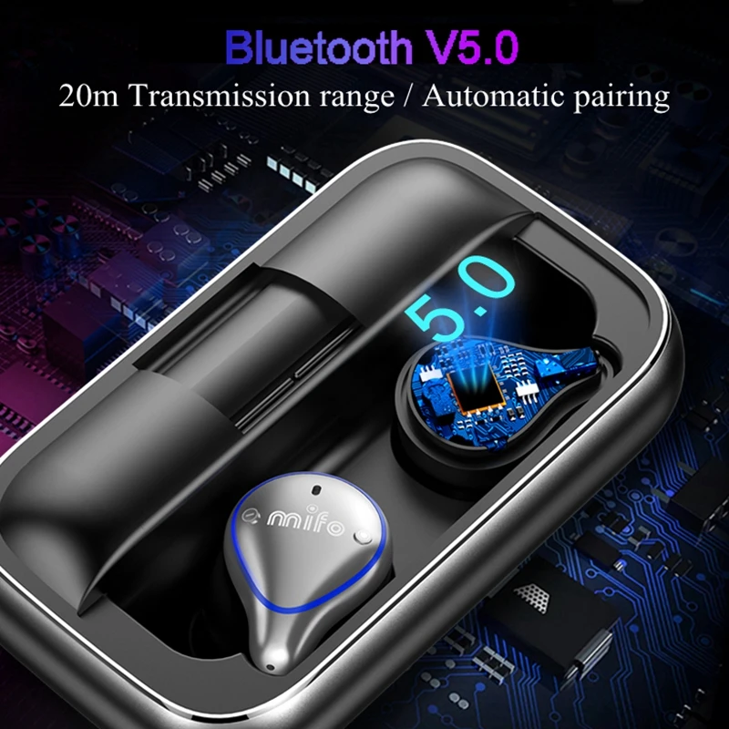 Наушники вкладыши Mifo TWS Bluetooth 5 0 беспроводные стерео бас шумоподавление мини