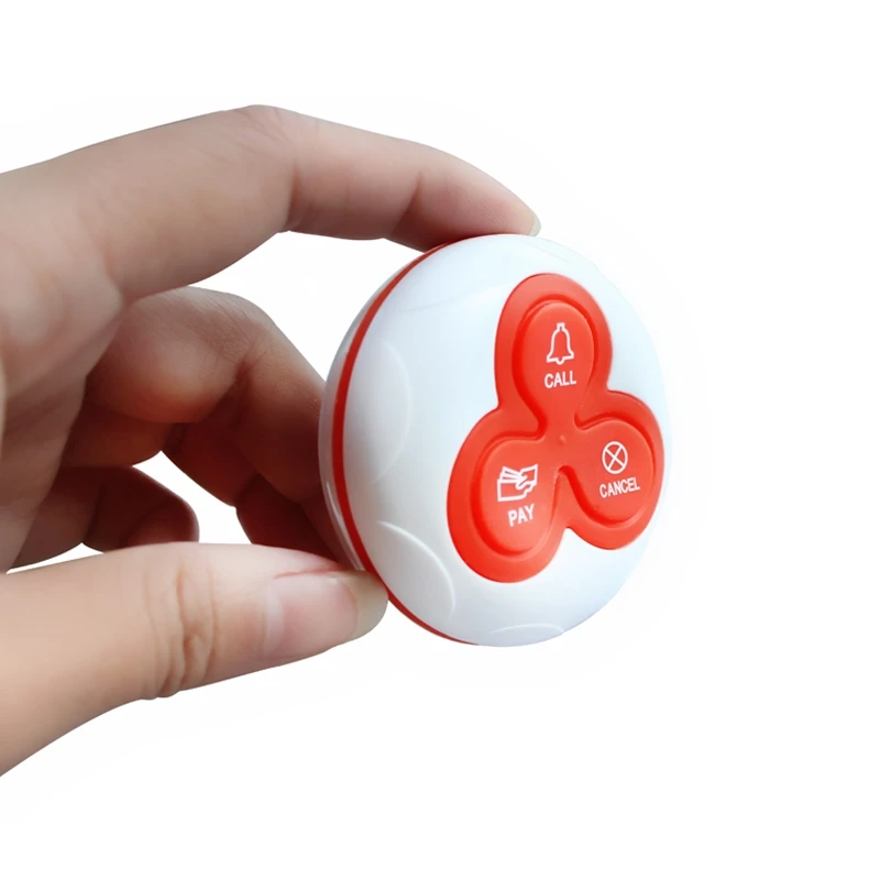 1 часы-пейджер с приемником и 2 кнопками вызова 433 МГц беспроводной пейджер для