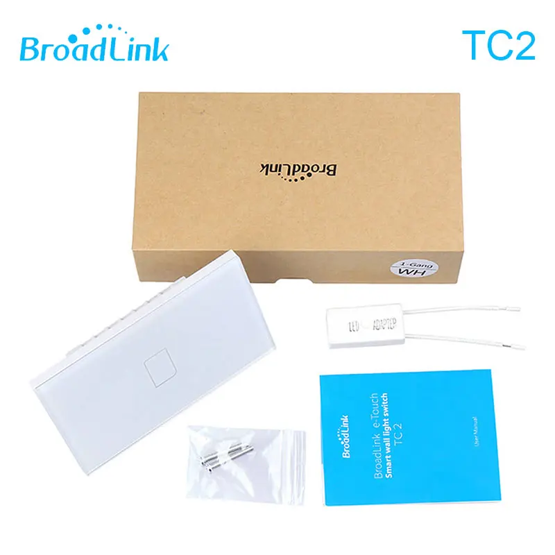Broadlink TC2 US/AU сенсорный выключатель света 1 2 3 банды RF433 опция беспроводного