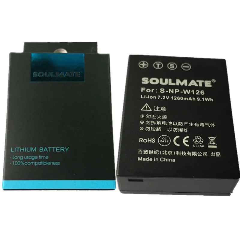 SOULMATE NP W126 NPW126 литиевые батареи для ЖК дисплея с подсветкой Fujifilm HS30EXR HS33 X Pro1 E1 M1 A1 T1