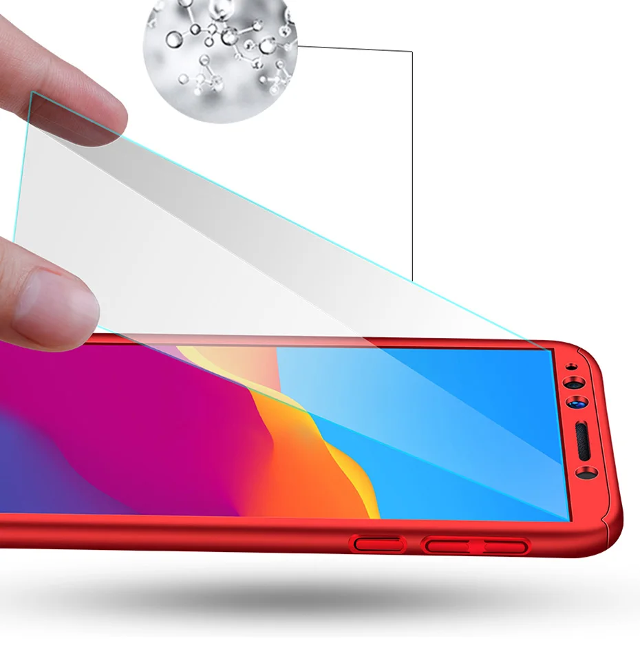 360 Полный Защитный чехол для Huawei Y7 Y6 pro P20 P30 Lite рro P8 P9 P10 Lite Honor 7A 7C 8 9 lite 10 чехол для телефона с Стекло