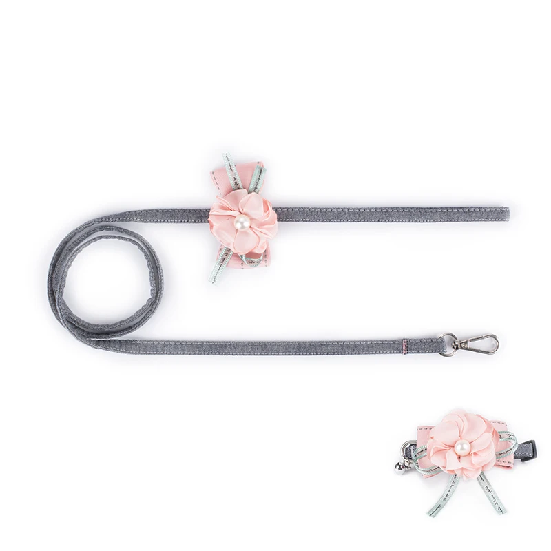 Цветок кошка собака ошейник поводки ожерелье Собака Щенок Ошейник розовый синий