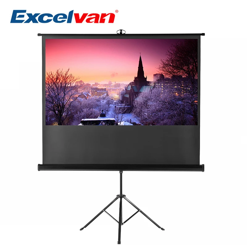 Портативный вытяжной кронштейн Excelvan экран проектора 100 дюймов 16:9 1 Gain для