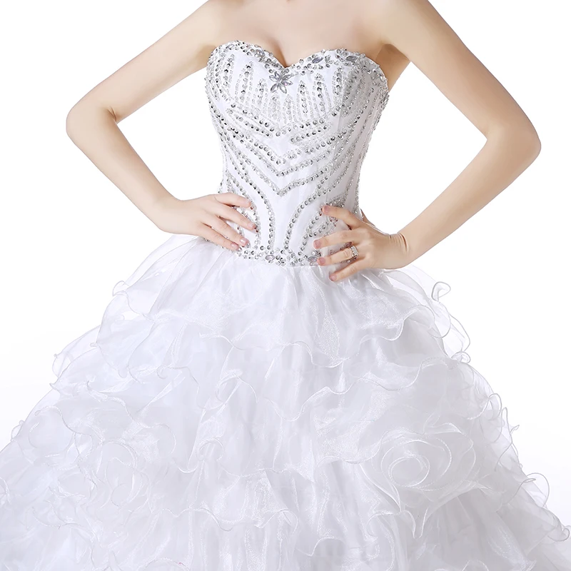Forevergracedress 2017 реальные фотографии Белый Quinceanera платье с длинным Стразы спинки