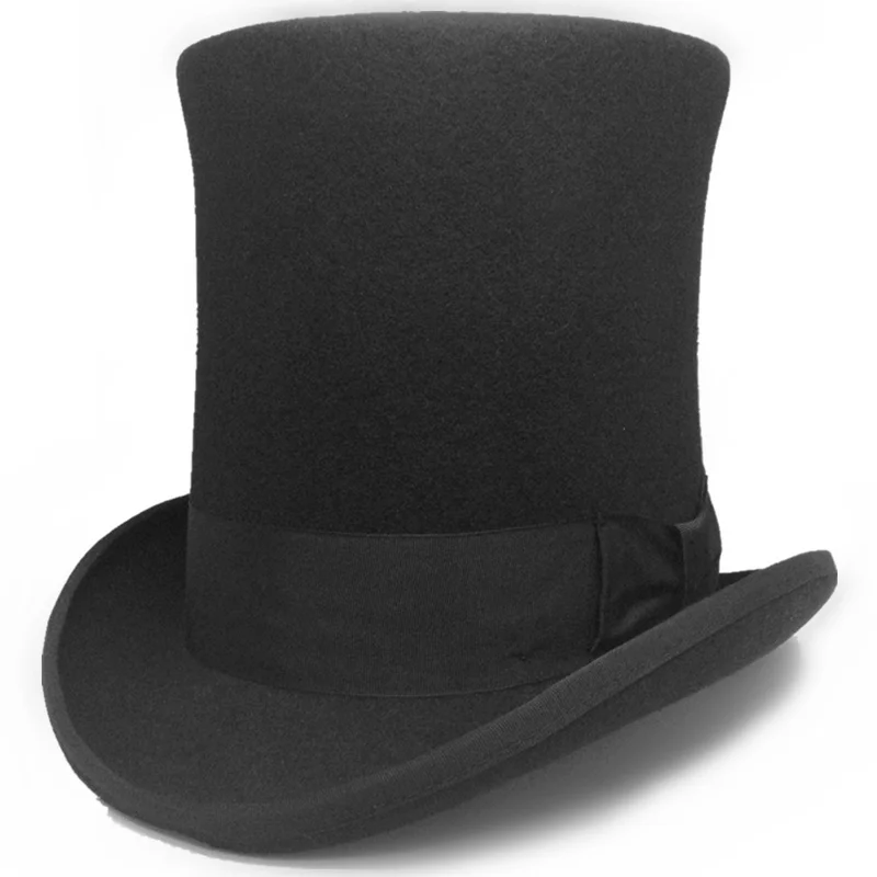 Мужская шерстяная шляпка в стиле стимпанк 25 см|wool fedora|top hatmad hatter top hat |